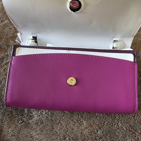 NWT Kate Spade New York Smooth Leather Gemma Crossbody / Wallet in Deep Hibiscus - Picture 9 of 16